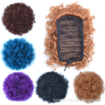 Afro Ponytail Wrap Hair Band Ponytail Puff Kinky Ponytail Accessories Drawstring Buns Big and Small